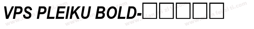 VPS Pleiku Bold字体转换